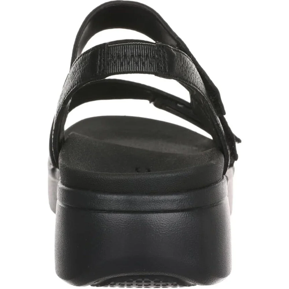 Vionic Sophia J3172L1001 Sandals Womens US 8 Black Wedge Heel Slingback HTAT1491